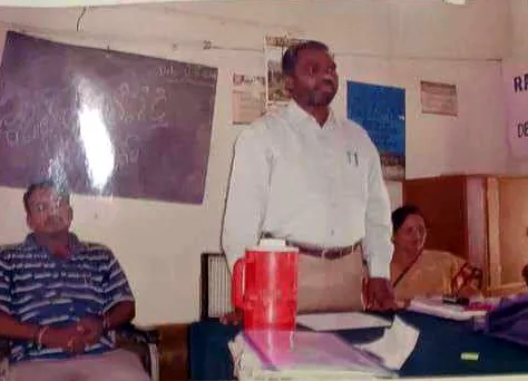 Trainer addressing a training session