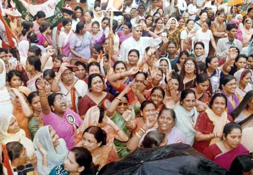 Women gathered at a KSS community programme